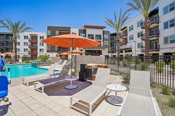 Resort-style pool deck